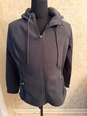 Swiss tech Men's Hooded Full-Zip Sweater Jacket - Navy